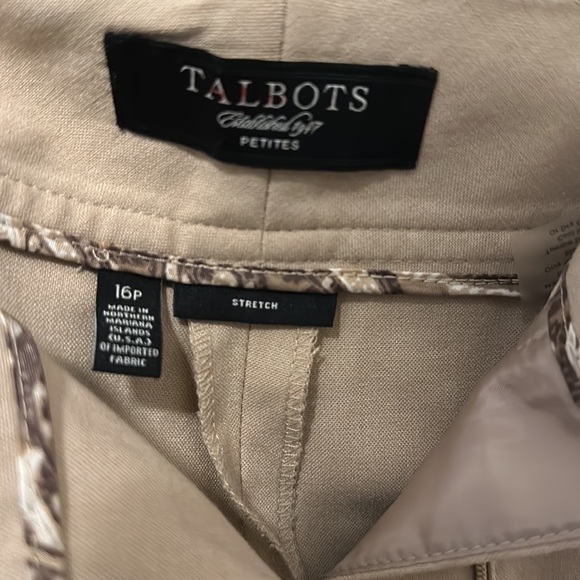 Talbots 16P Stretch Khaki pants - Picture 2 of 4